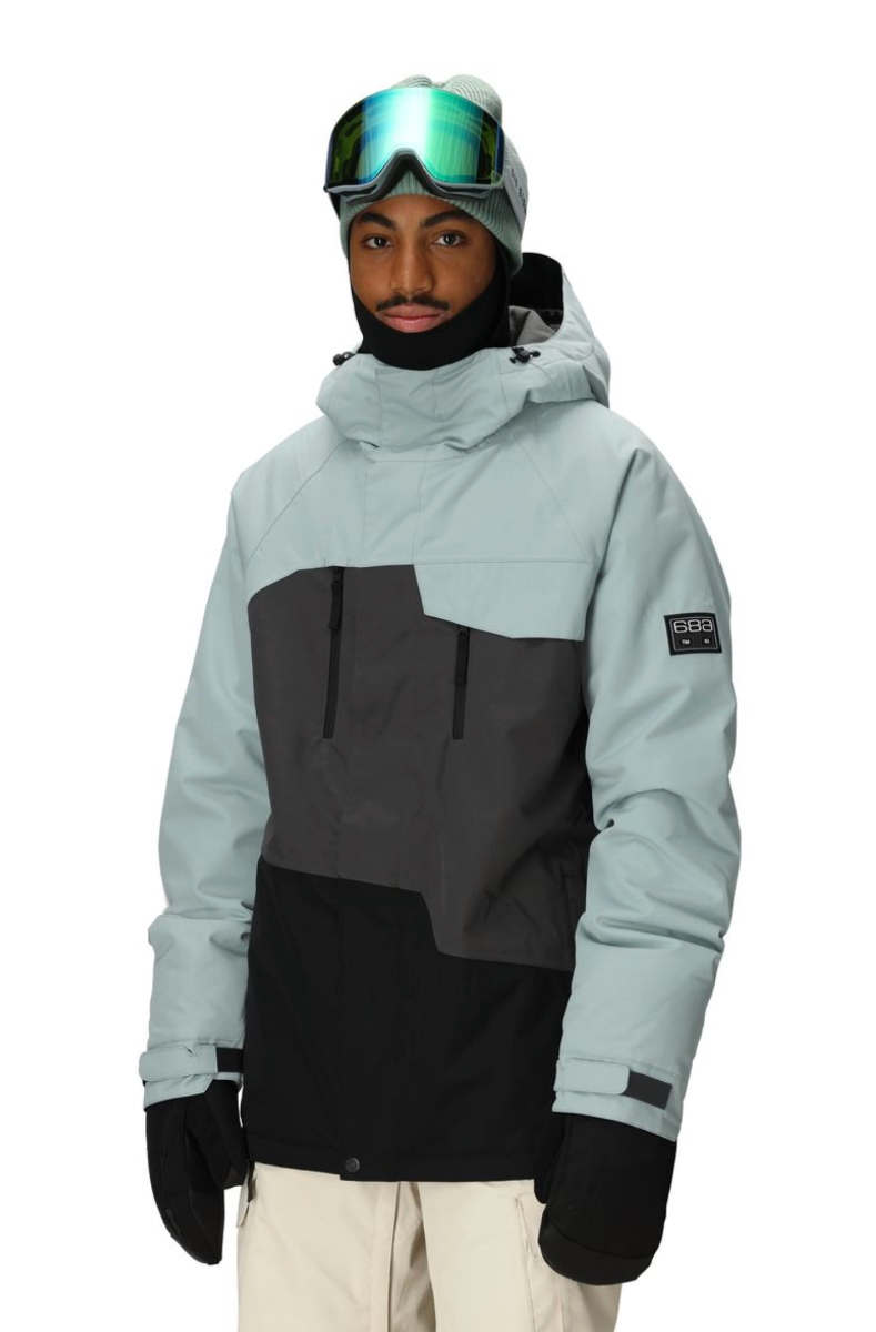 686 Geo Insulated Snowboard/Ski Jacket (Dusty Marine Colorblock) - Wetndry Boardsports