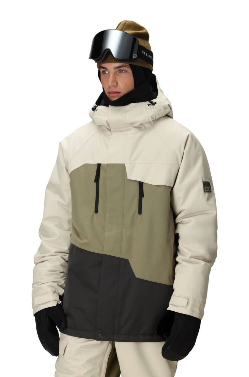 686 Geo Insulated Snowboard/Ski Jacket (Limestone Colorblock) - Wetndry Boardsports