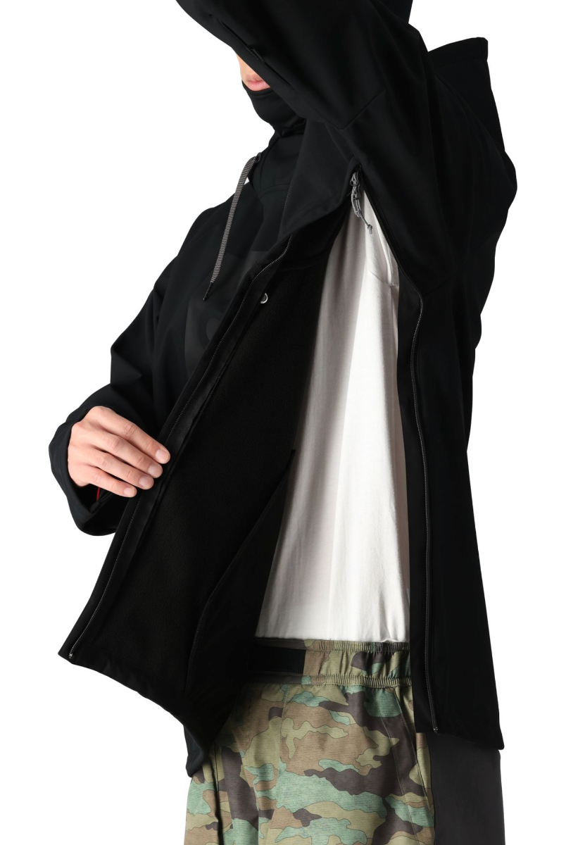 686 Waterproof Snowboard/Ski Hoody (Black) - Wetndry Boardsports - Zip