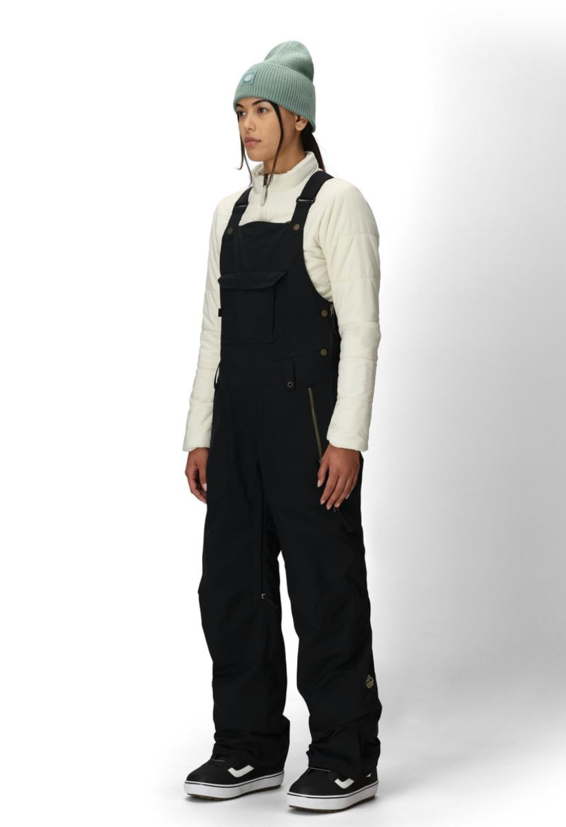 686 Womens Black Magic Insulated Snowboard/Ski Bib Pant (Black) - Wetndry Boardsports - Lifestyle