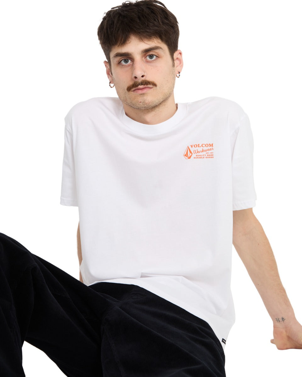 Volcom Workswear T Shirt (White) - Wet N Dry Boardsports 3