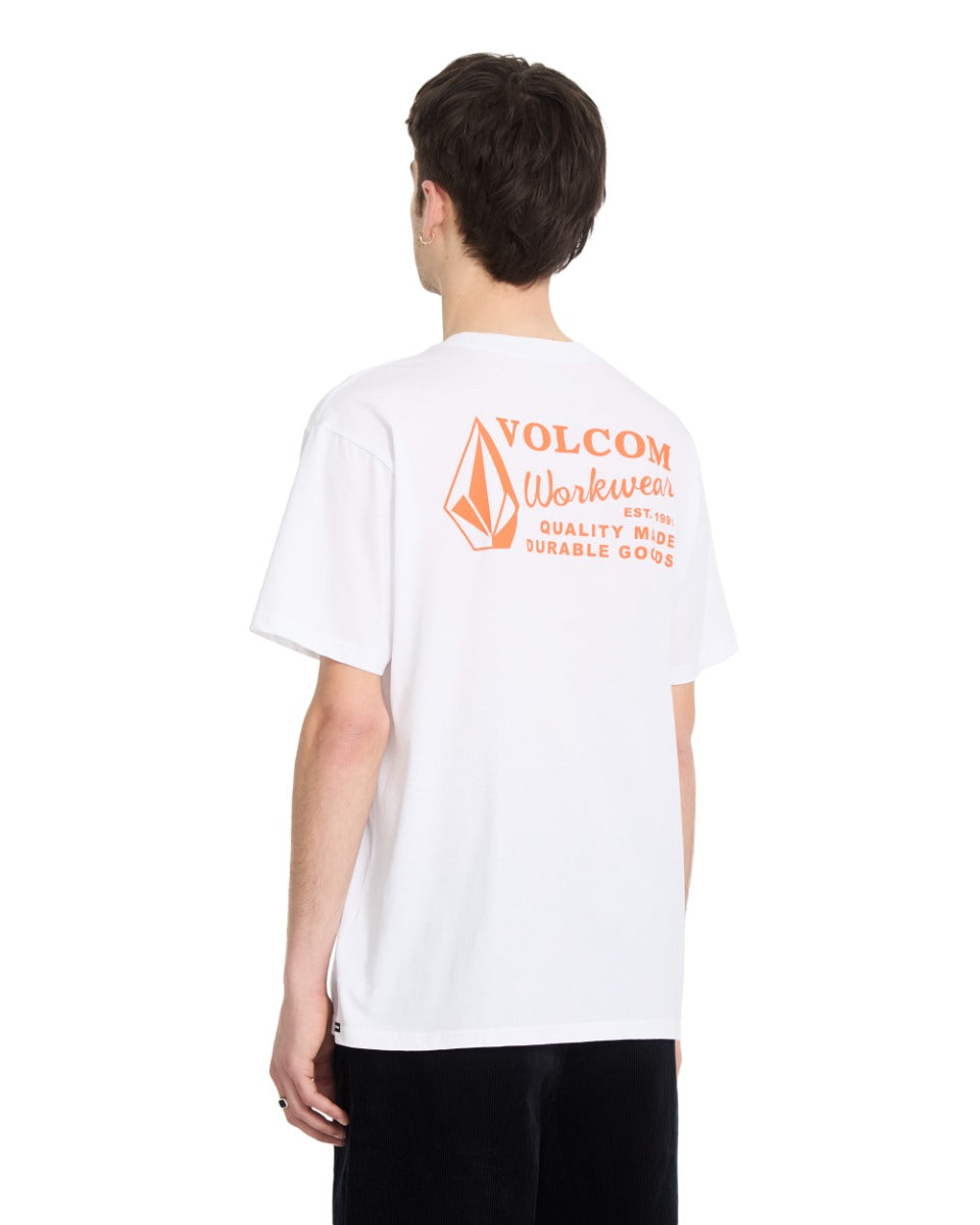 Volcom Workswear T Shirt (White) - Wet N Dry Boardsports 1