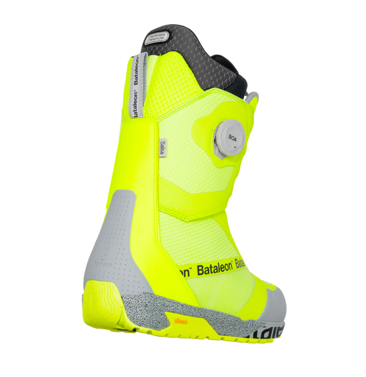 Bataleon Salsa Double Boa Snowboard boots 2026 (Neon Yellow) - Wetndry Boardsports - Heel