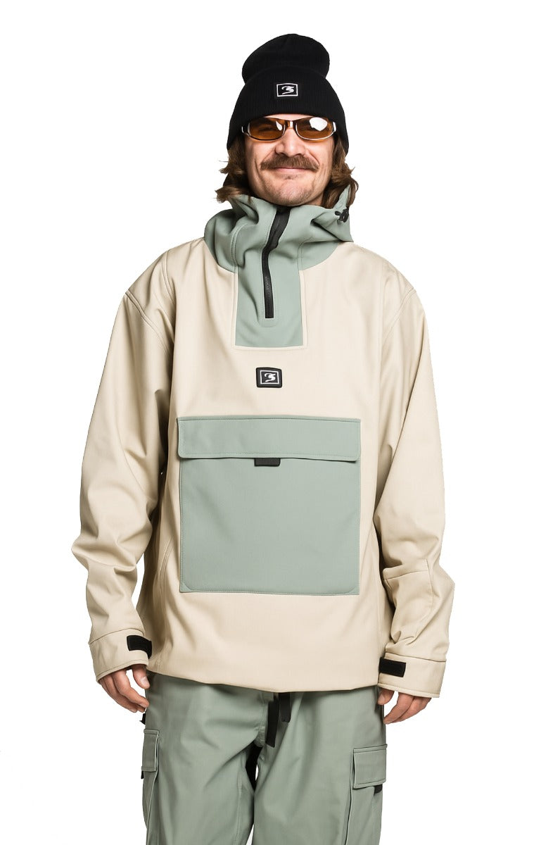 Brethren Access Anorak Pullover Snowboard/Ski Jacket (Olive/Ivy) - Wetndry Boardsports