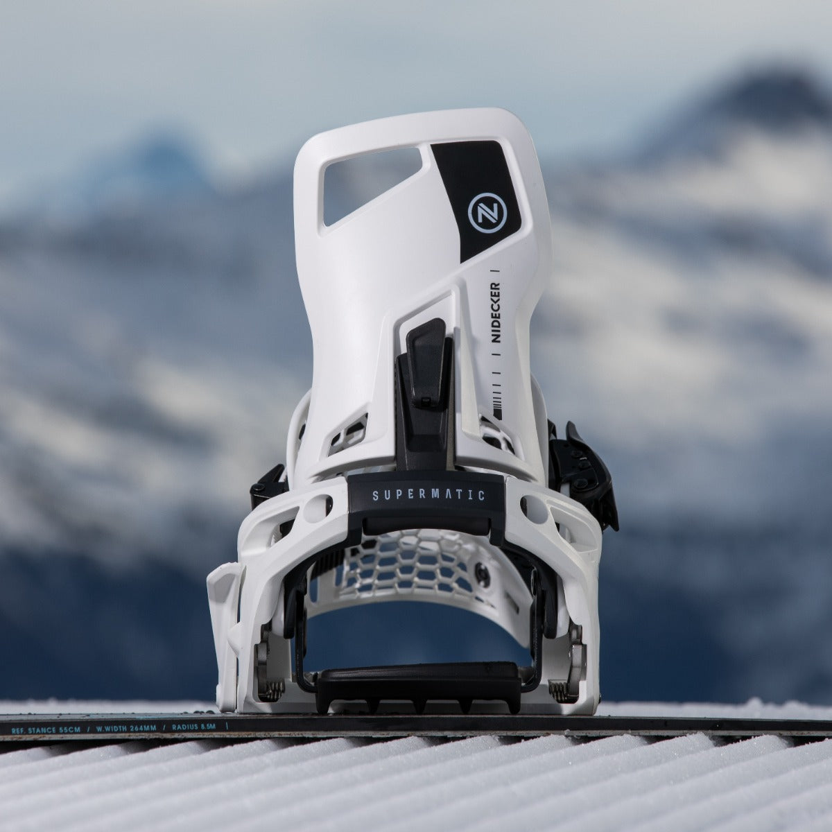 Nidecker Supermatic Snowboard Bindings 2025 (White) 3- Wet N Dry Boardsports