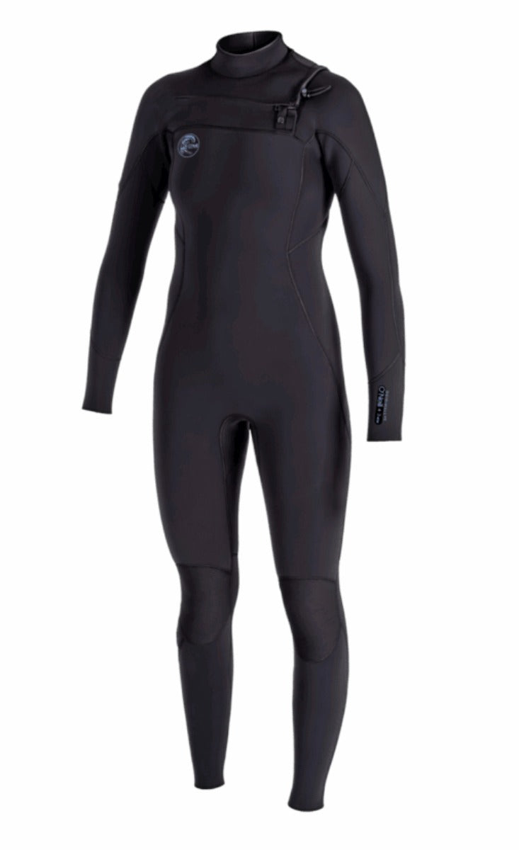 O'Neill Womens Original RG8 4/3mm Chest Zip Wetsuit (Black) - Wetndry Boardsports