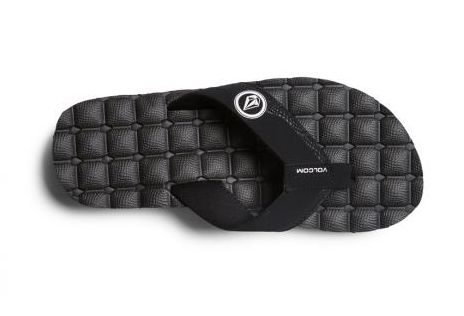 Volcom Recliner Sandal (Black/White) - Wetndry Boardsports