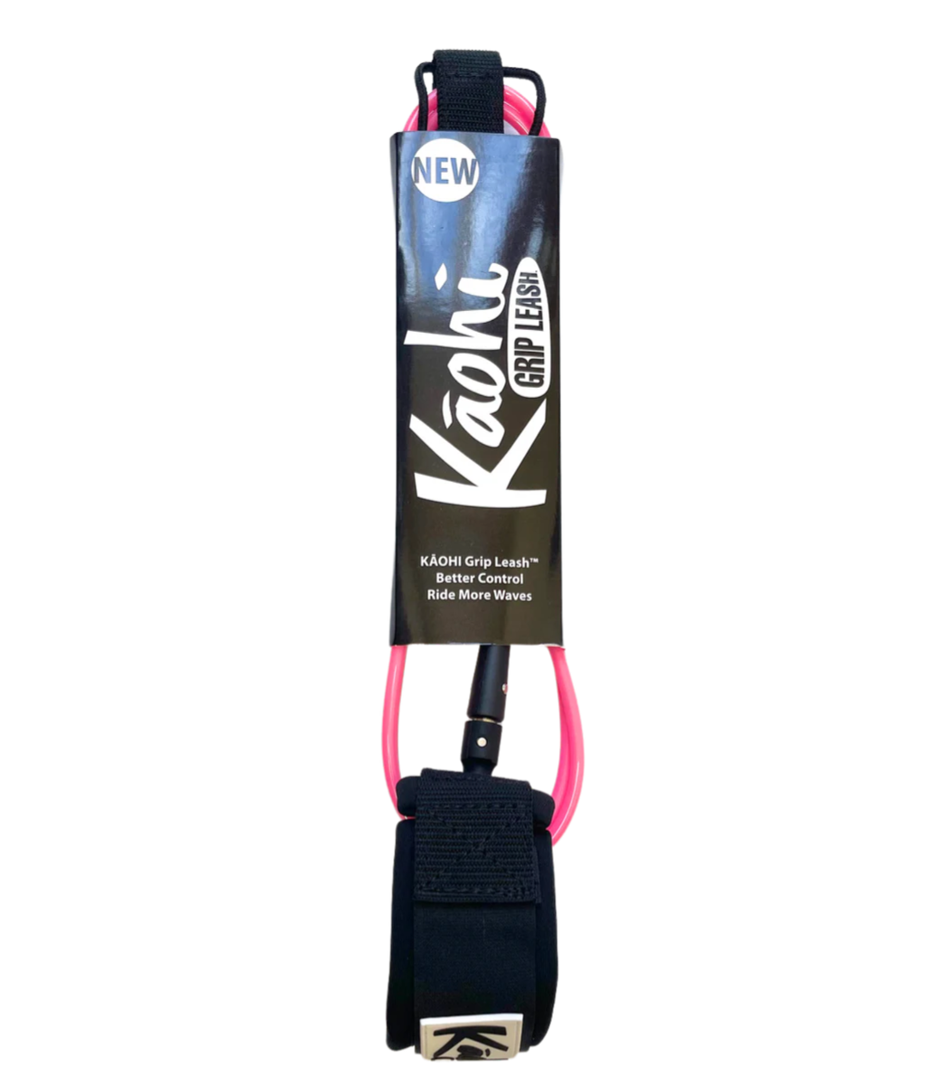 Kāohi Straight Leash Ankle Leash 5' (Pink) - Wet N Dry Boardsports