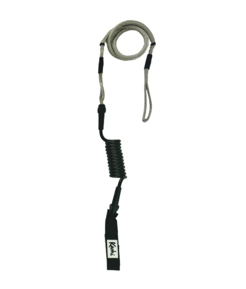 Kāohi INVIZ Downwind Foil Leash (Black) calf- Wet N Dry Boardsports