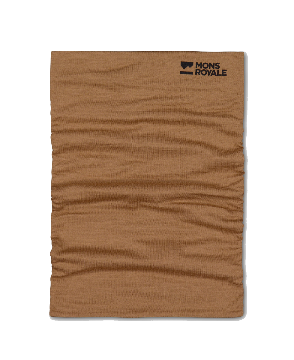 Mons Royale Double Up Merino Neckwarmer (Toffee) - Wet N Dry Boardsports 2