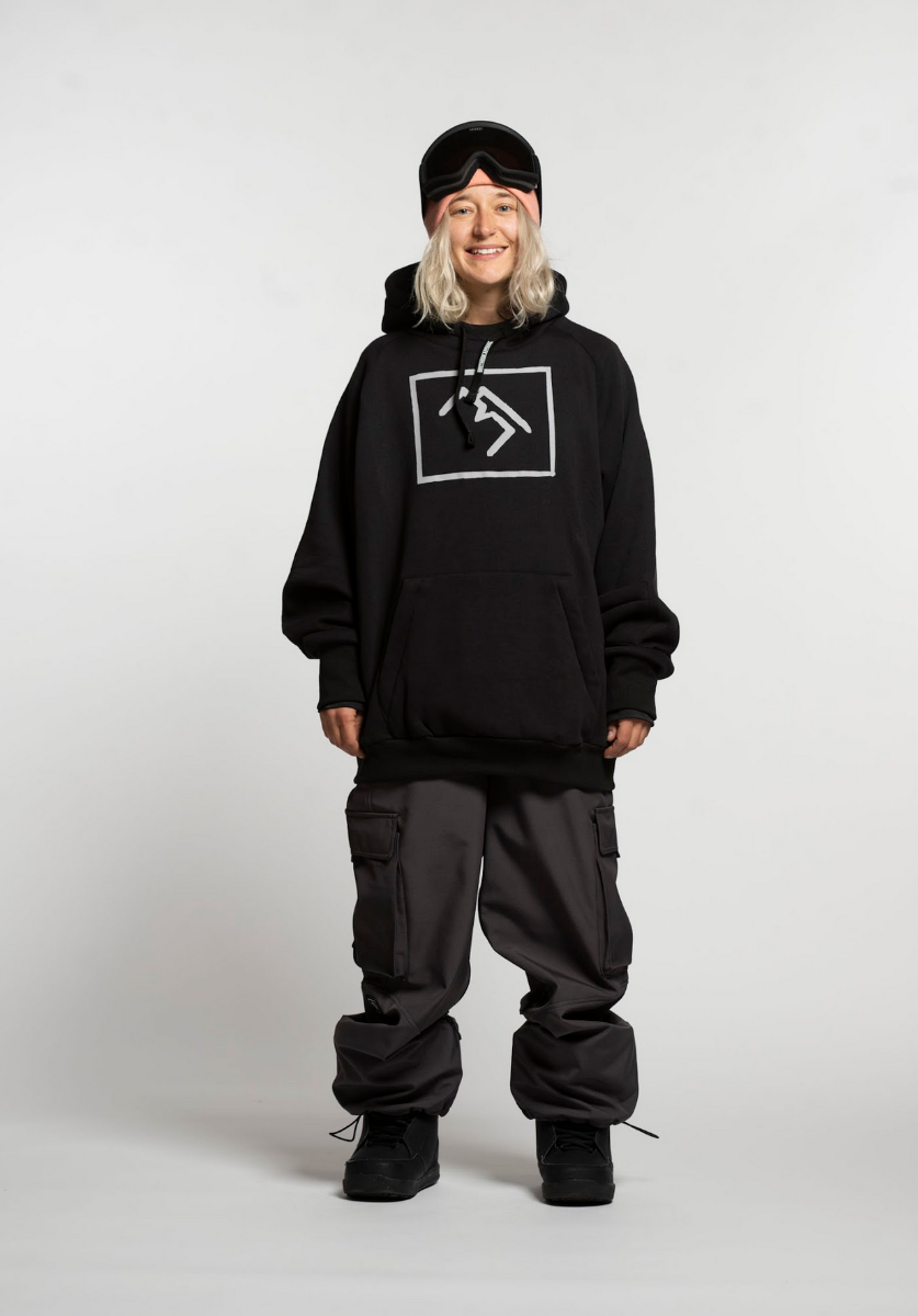 Brethren M.G Snowboard Hoodie (Darkside Black) - Model