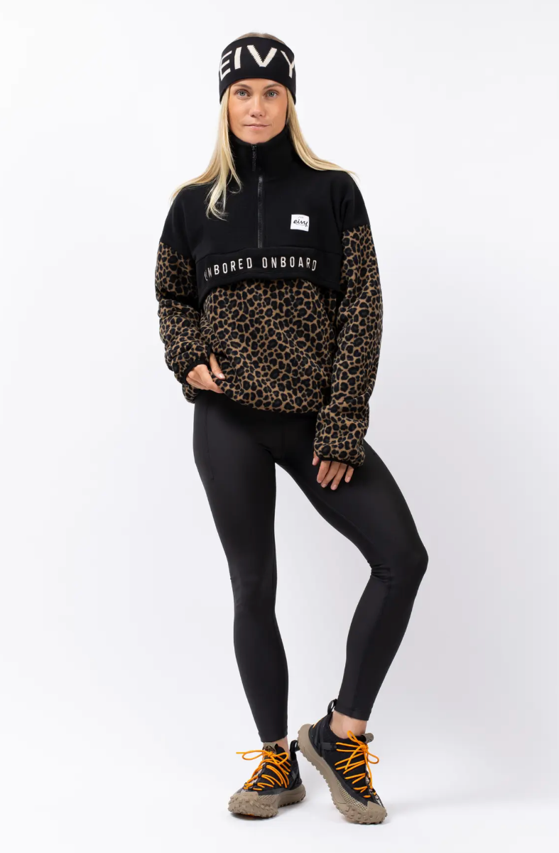 Eivy Ball Fleece (Black/Leopard) - Wetndry Boardsports - Model 2