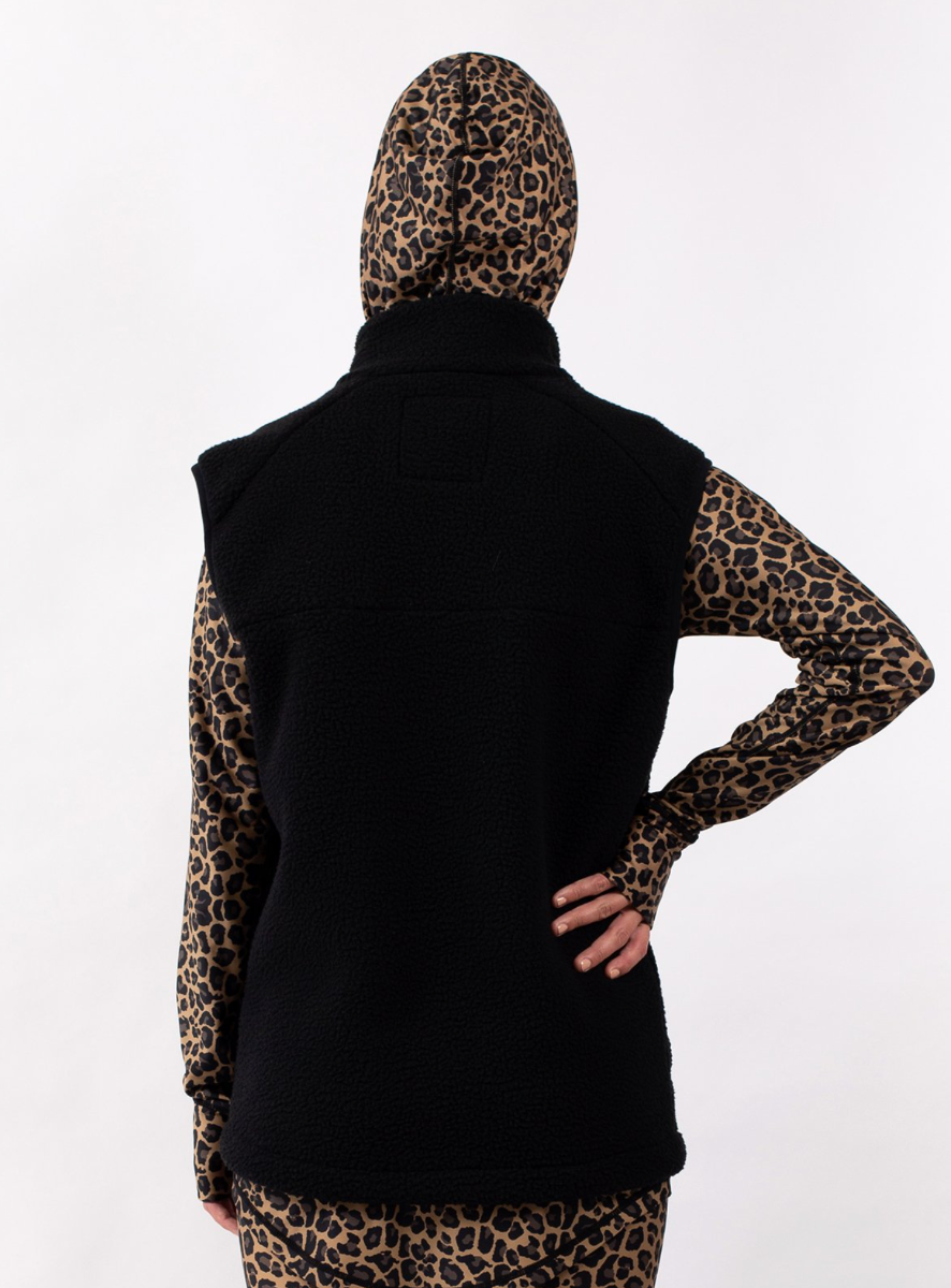Eivy Lumberjackie Sherpa Vest (Black) - Wetndry Boardsports - Back