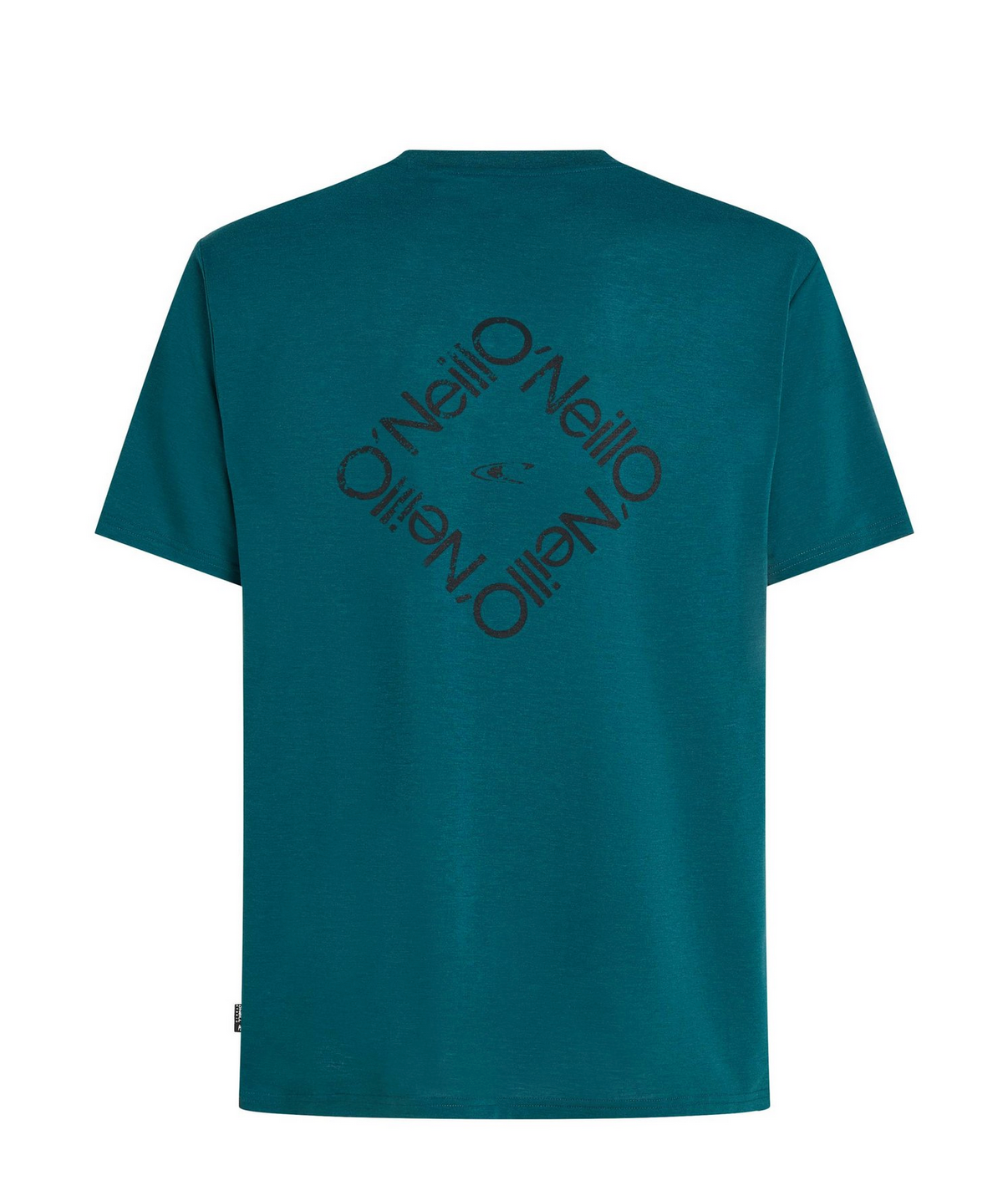 O'Neill Hybrid Polygiene Back Print T-Shirt (Botanical Heat) - Back - Wetndry Boardsports