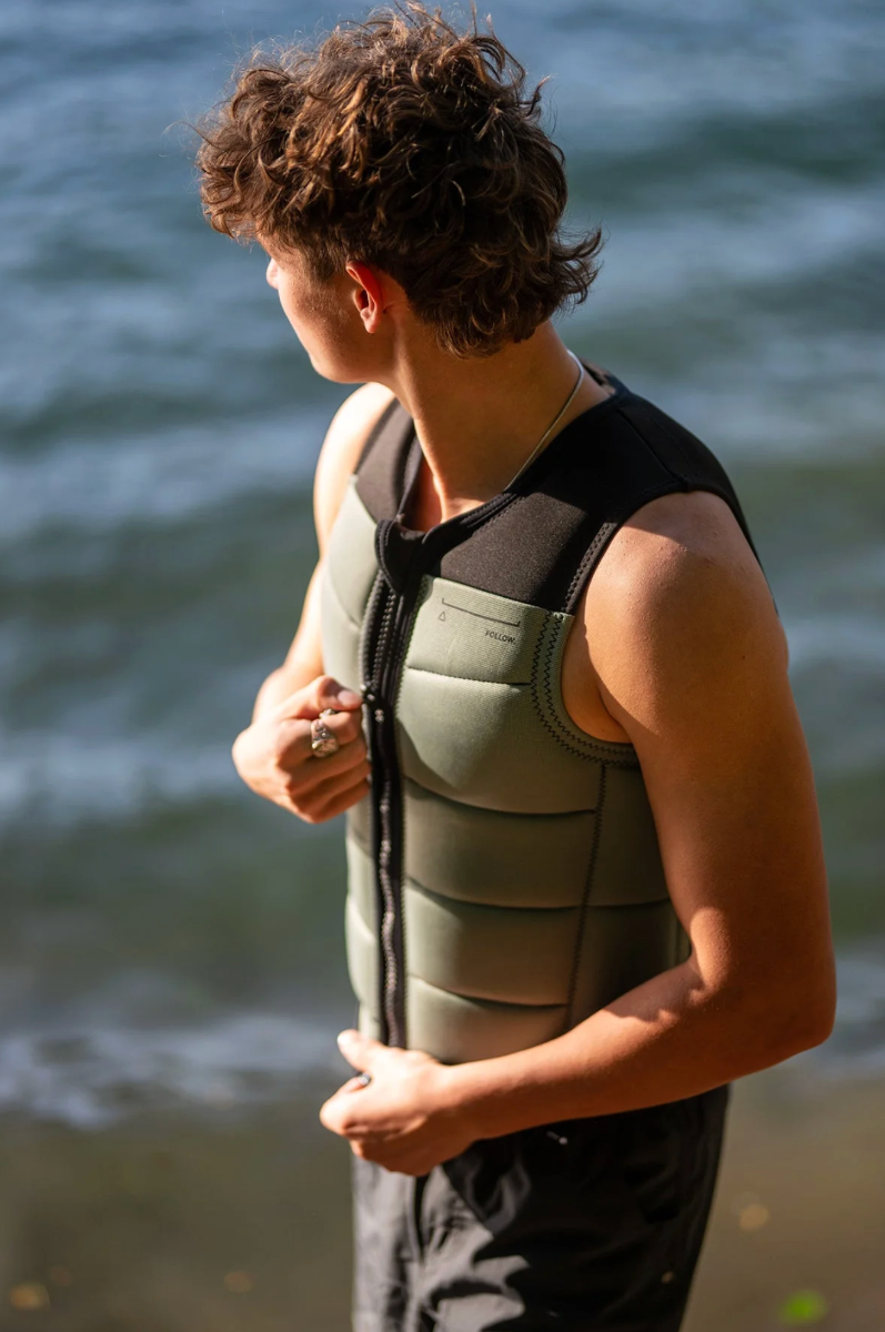 Follow Section Impact Vest (Black/Petina) - Wetndry Boardsports - Model