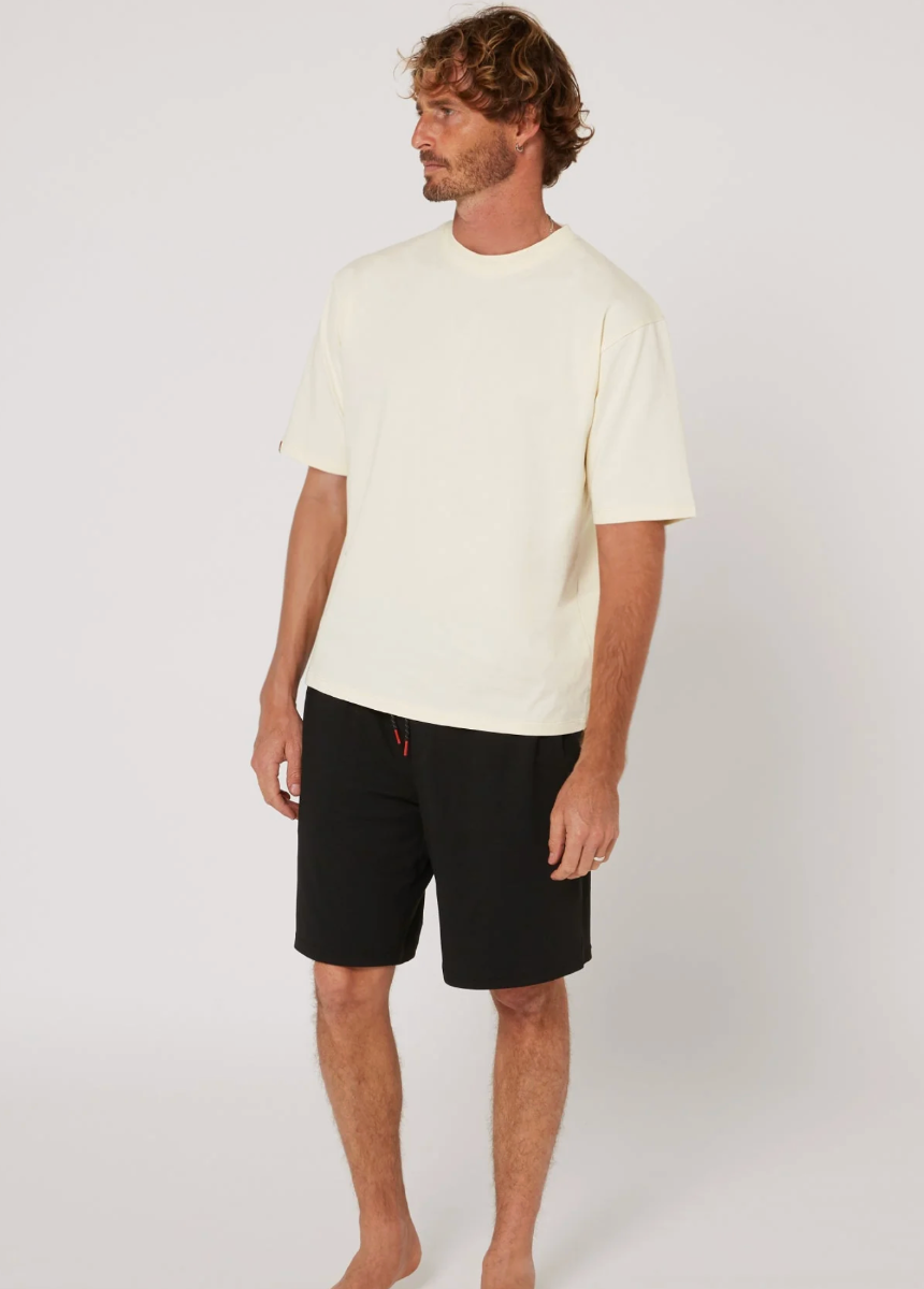 Follow Modern Tee (Cream) - Wetndry Boardsports - Model 2