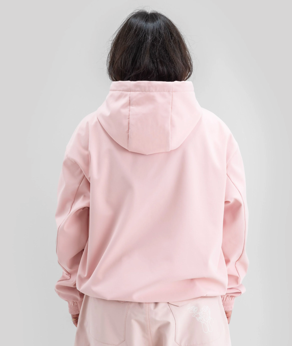 Beyond Medals Softshell Hoodie Unisex (Pink) - Wetndry Boardsports - Back