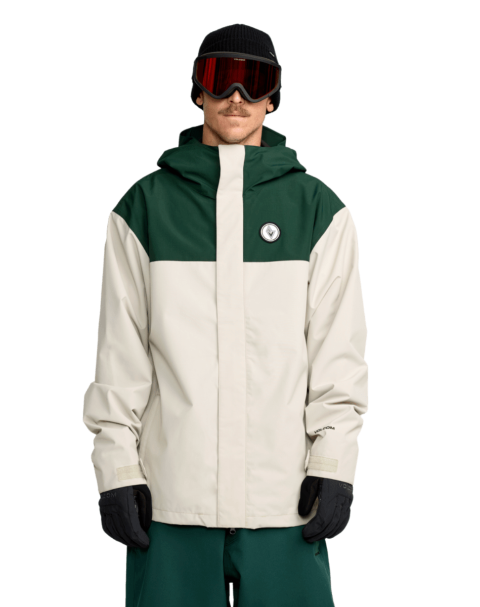 Volcom Buckthreeeighty Snowboard/Ski Jacket (Stone) - Wetndry Boardsports - Front