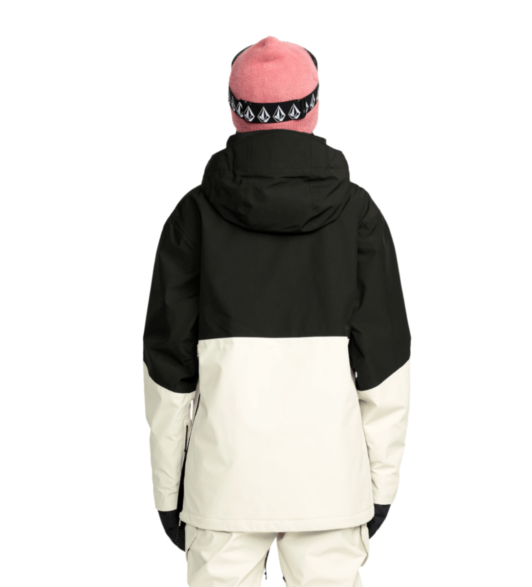 Volcom Womens Fern Gore Insulated Pullover Snowboard/Ski Jacket (Bone) - Wetndry Boardsports - Back