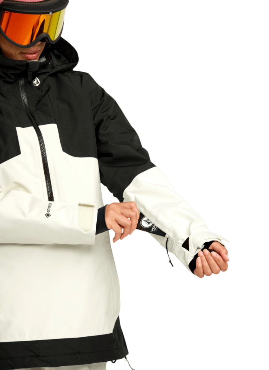 Volcom Womens Fern Gore Insulated Pullover Snowboard/Ski Jacket (Bone) - Wetndry Boardsports - Sleeve
