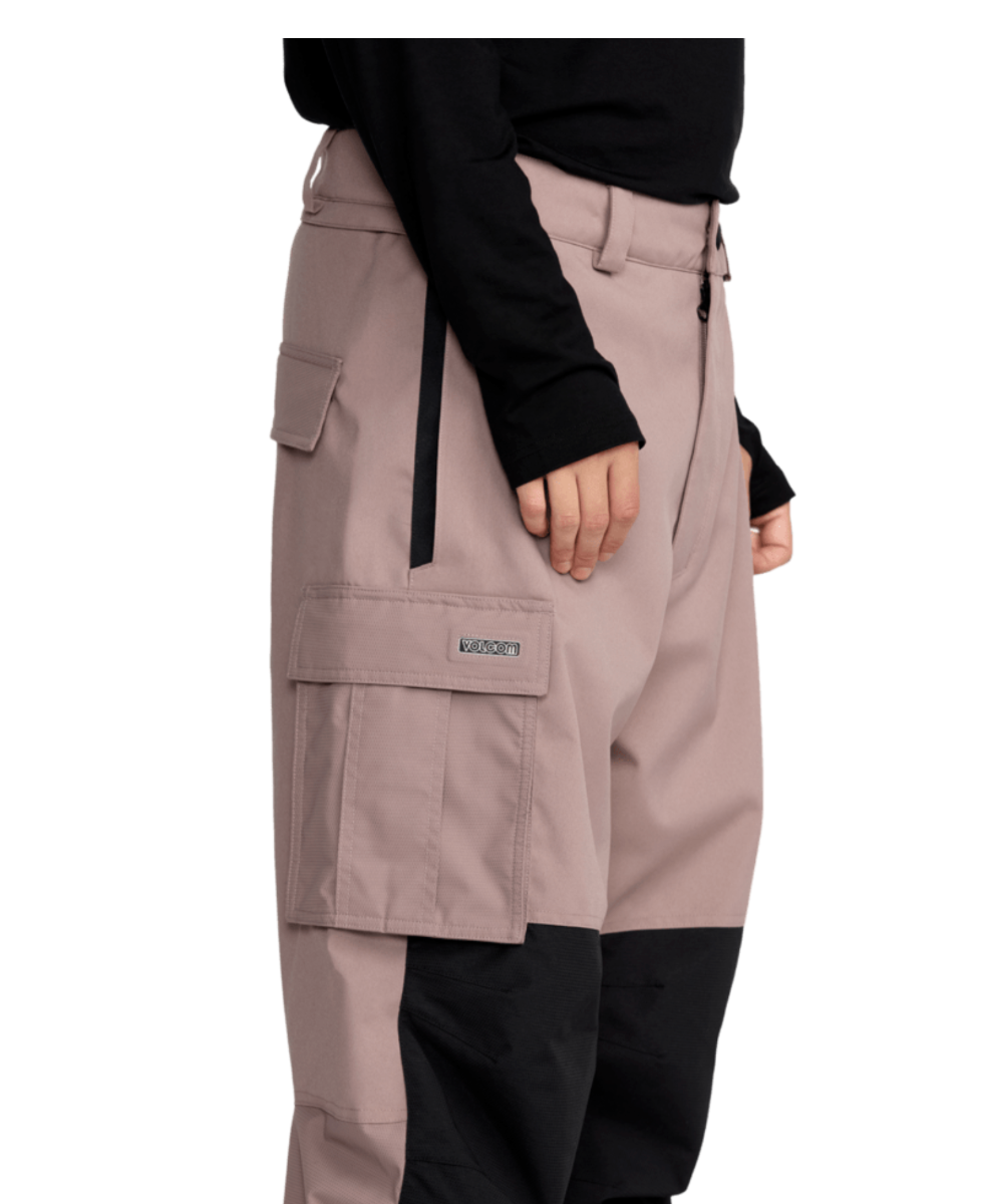 Volcom NWRK Baggy Snowboard/Ski Pant (Mauve) - Wetndry Boardsports - Pockets