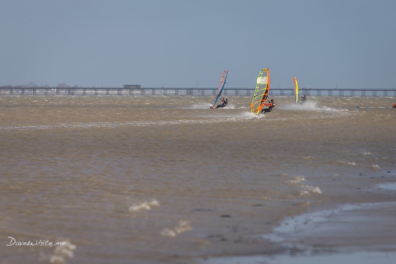 Windsurfing in the Ray - Southend-on-Sea, Essex