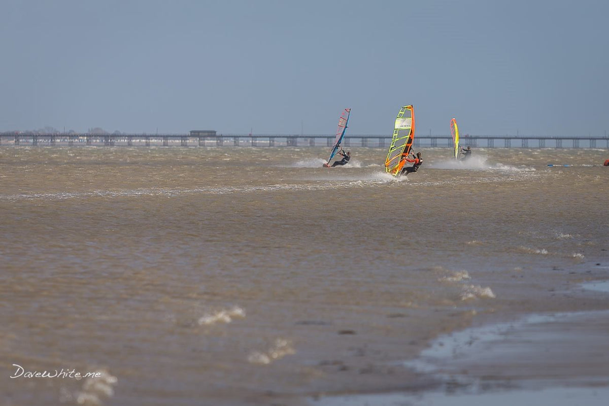 Windsurfing in the Ray - Southend-on-Sea, Essex