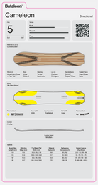Bataleon Cameleon Snowboard 2027 - Wetndry Boardsports - Specs
