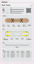 Bataleon Evil Twin Snowboard 2027 - Wetndry Boardsports - Specs