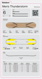 Bataleon Thunderstorm Snowboard 2027 - Wetndry Boardsports - Specs