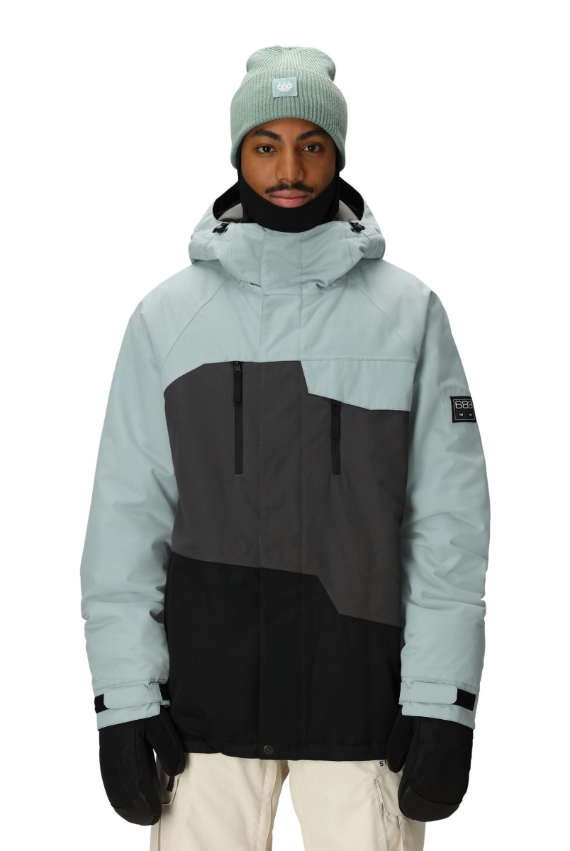 686 Geo Insulated Snowboard/Ski Jacket (Dusty Marine Colorblock) - Wetndry Boardsports - Front