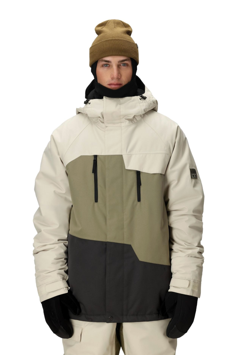 686 Geo Insulated Snowboard/Ski Jacket (Limestone Colorblock) - Wetndry Boardsports - Front