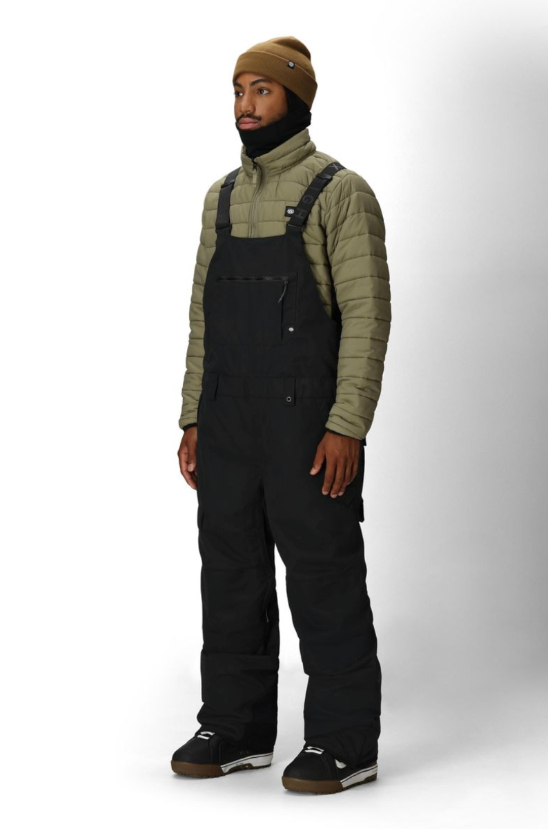 686 Hot Lap Insulated Snowboard/Ski Bib Pant (Black) - Wetndry Boardsports - Side