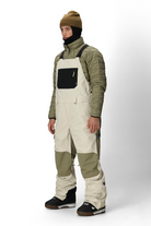 686 Hot Lap Insulated Snowboard/Ski Bib Pant (Limestone Colorblock) - Wetndry Boardsports - Front