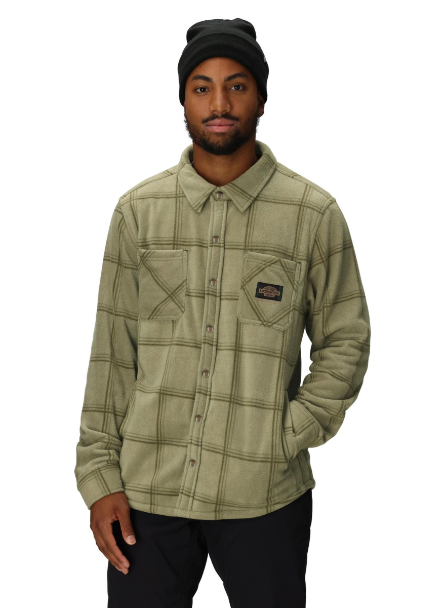 686 Sierra Fleece Flannel Shirt (Sage Plaid) - Wetndry Boardsports - Profile