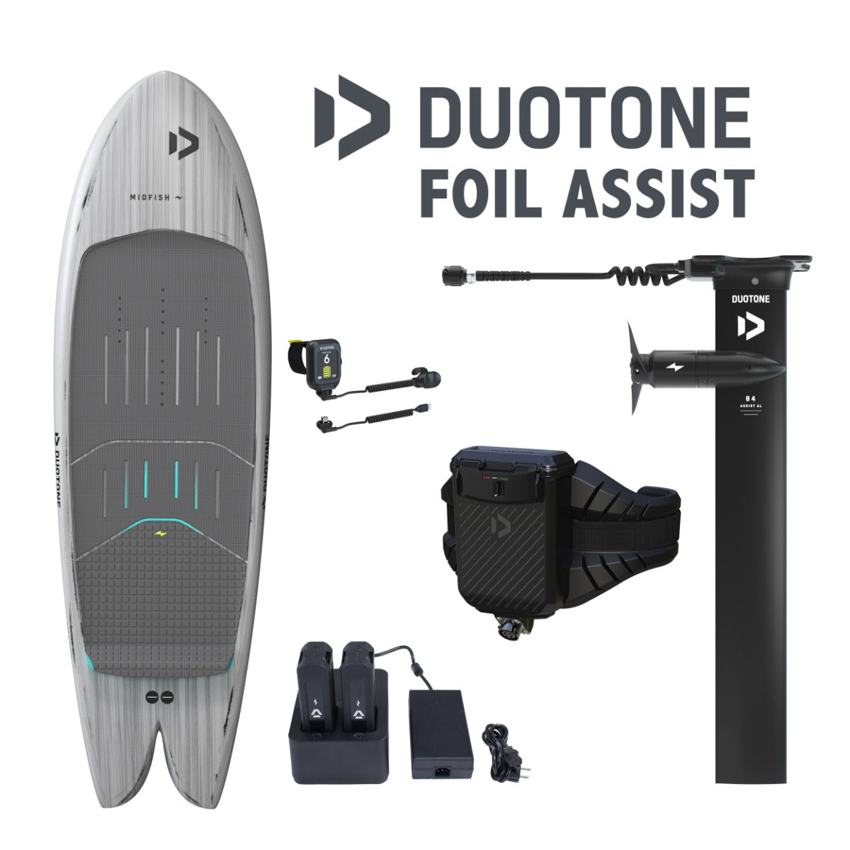 Duotone Foil Assist Set Complete AL + Midfish Board - Wet N Dry Boardsports 1