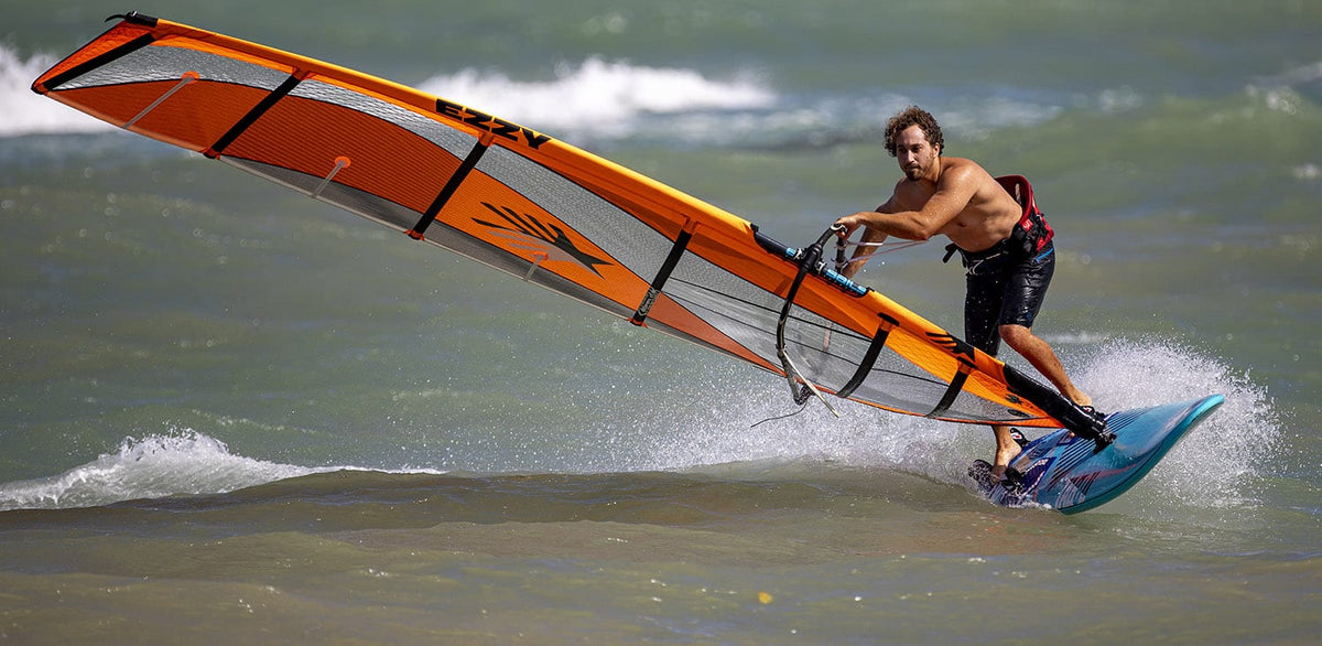 Ezzy Cheetah Windsurf Sail 2020 - WetnDry Boardsports orange action