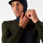 O'Neill Hyperfreak 5/4+ Chest Zip W/Hood Wetsuit (Black/Green) - Wet N Dry Boardsports 3