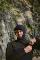 O'Neill Hyperfreak 5/4+ Chest Zip W/Hood Wetsuit (Black/Ranger) - Wet N Dry Boardsports 6
