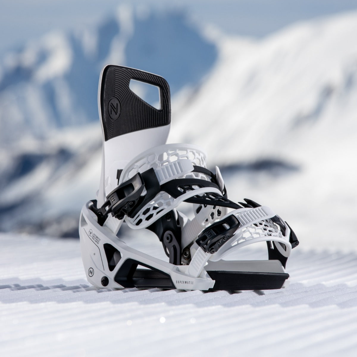 Nidecker Supermatic Snowboard Bindings 2025 (White) 1- Wet N Dry Boardsports