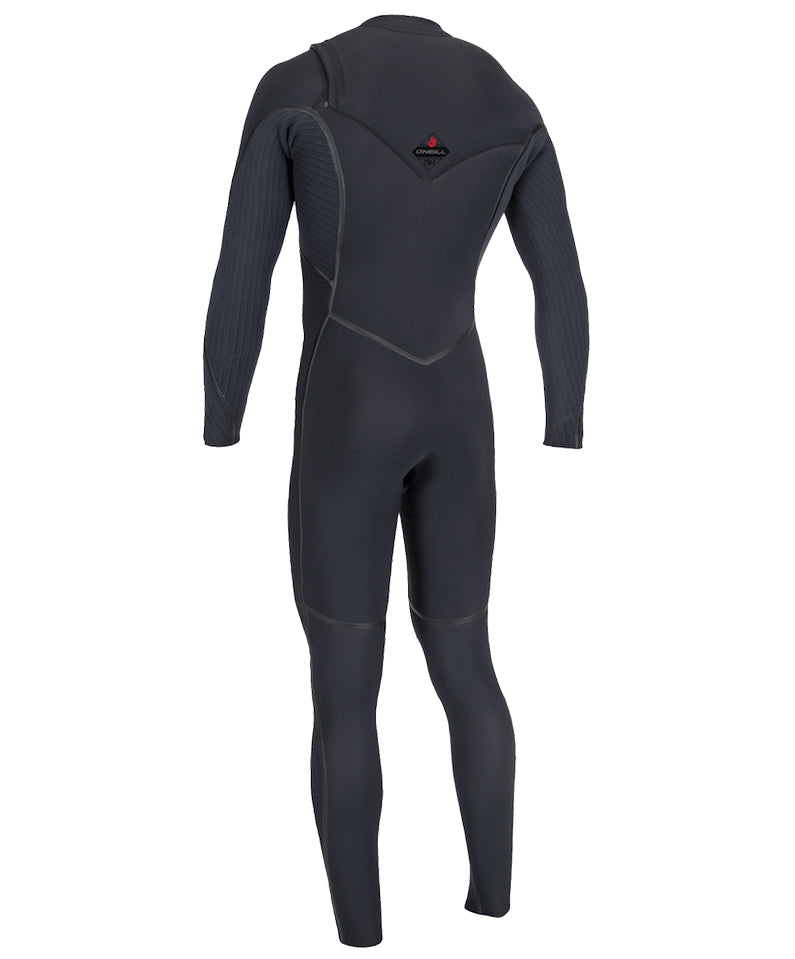 O'Neill Hyperfreak Fire 5/4+ Chest Zip Wetsuit (Black/Black) - Wetndry Boardsports