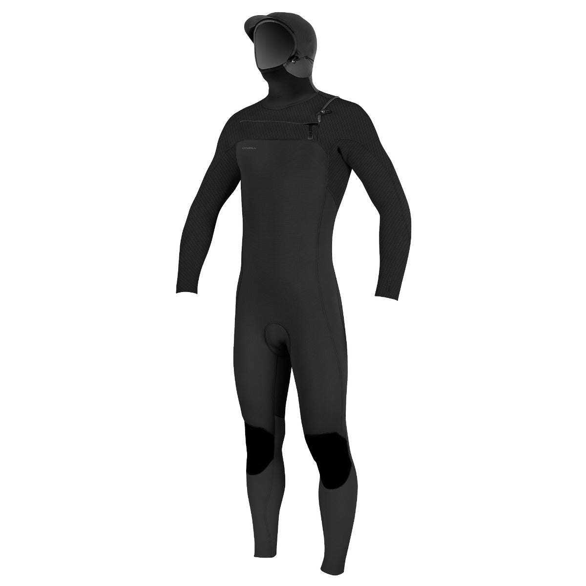 O'neill Hyperfreak 5/4+ Chest Zip W/Hood Wetsuit (Black) - Wet N Dry Boardsports