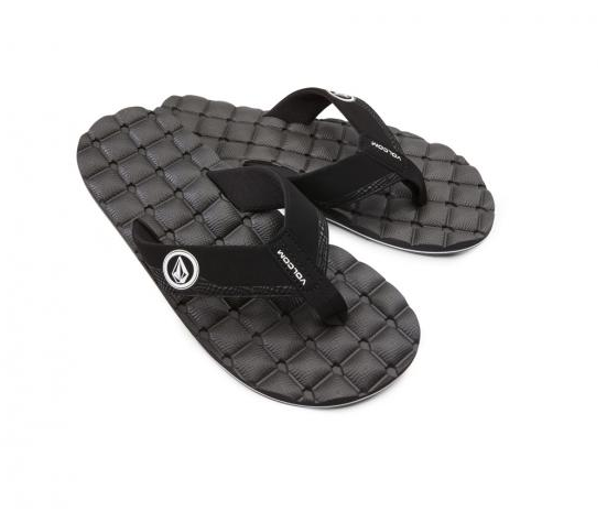 Volcom Recliner Sandal (Black/White) - Wetndry Boardsports