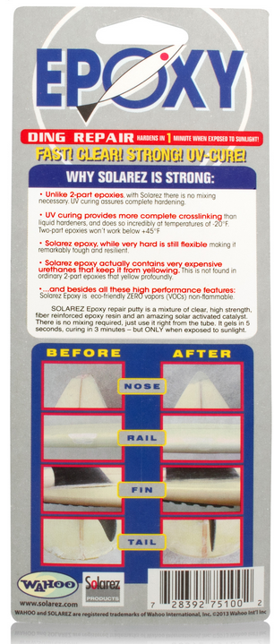 Solarez Epoxy 2oz Ding Repair Tube back