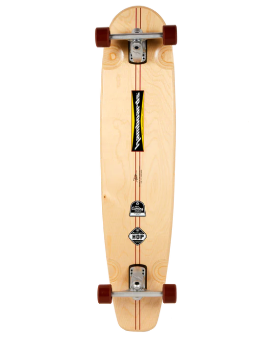 Hamboards Carving Huntington Hop 3'9" Longboard (Light Blue Orange Red) - Wet N Dry Boardsports