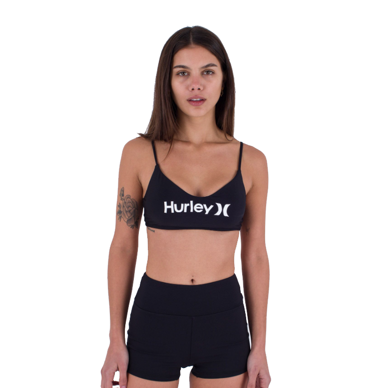 Hurley One & Only Bikini Top (Black) - Wet N Dry Boardsports