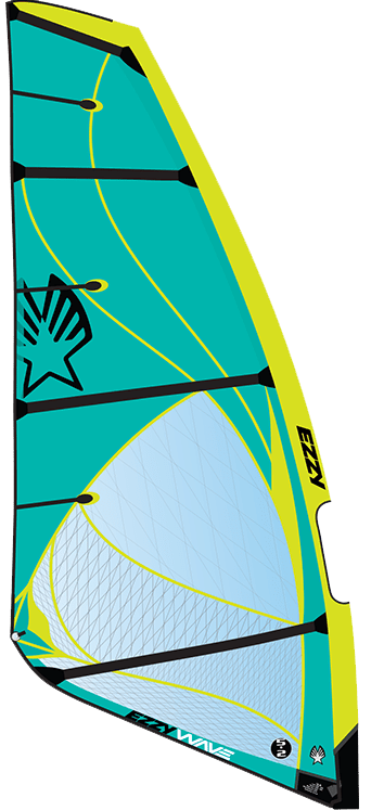 Ezzy Wave Windsurf Sail 2024, green - Wet N Dry Boardsports
