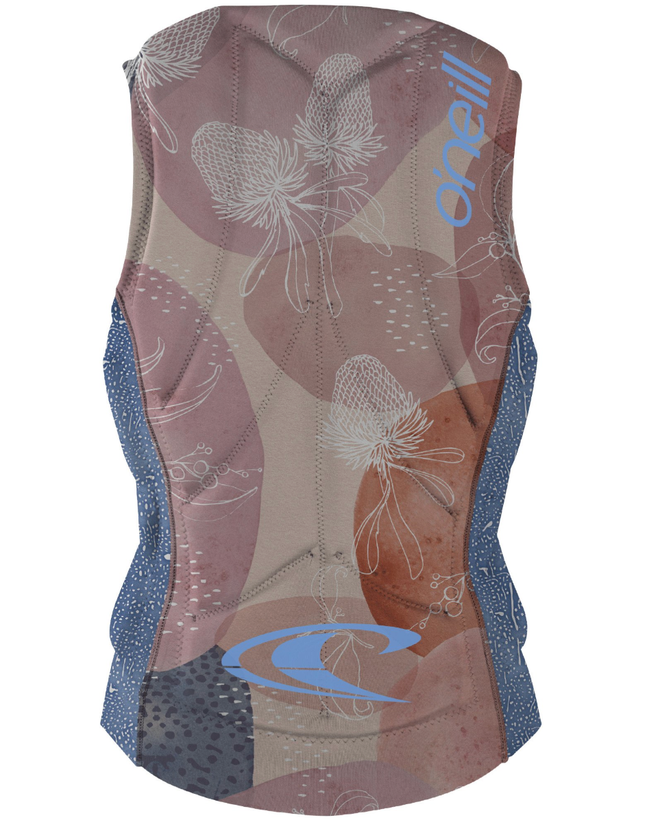 O'neill Womens Slasher Impact Vest (Dessert Bloom) - Wetndry Boardsports - Back
