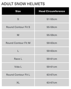 Smith Rodeo Helmet (Matte Blue) size chart- Wet N Dry Boardsports