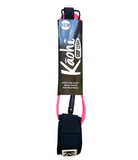 Kāohi Straight Leash Ankle Leash 5' (Pink) - Wet N Dry Boardsports